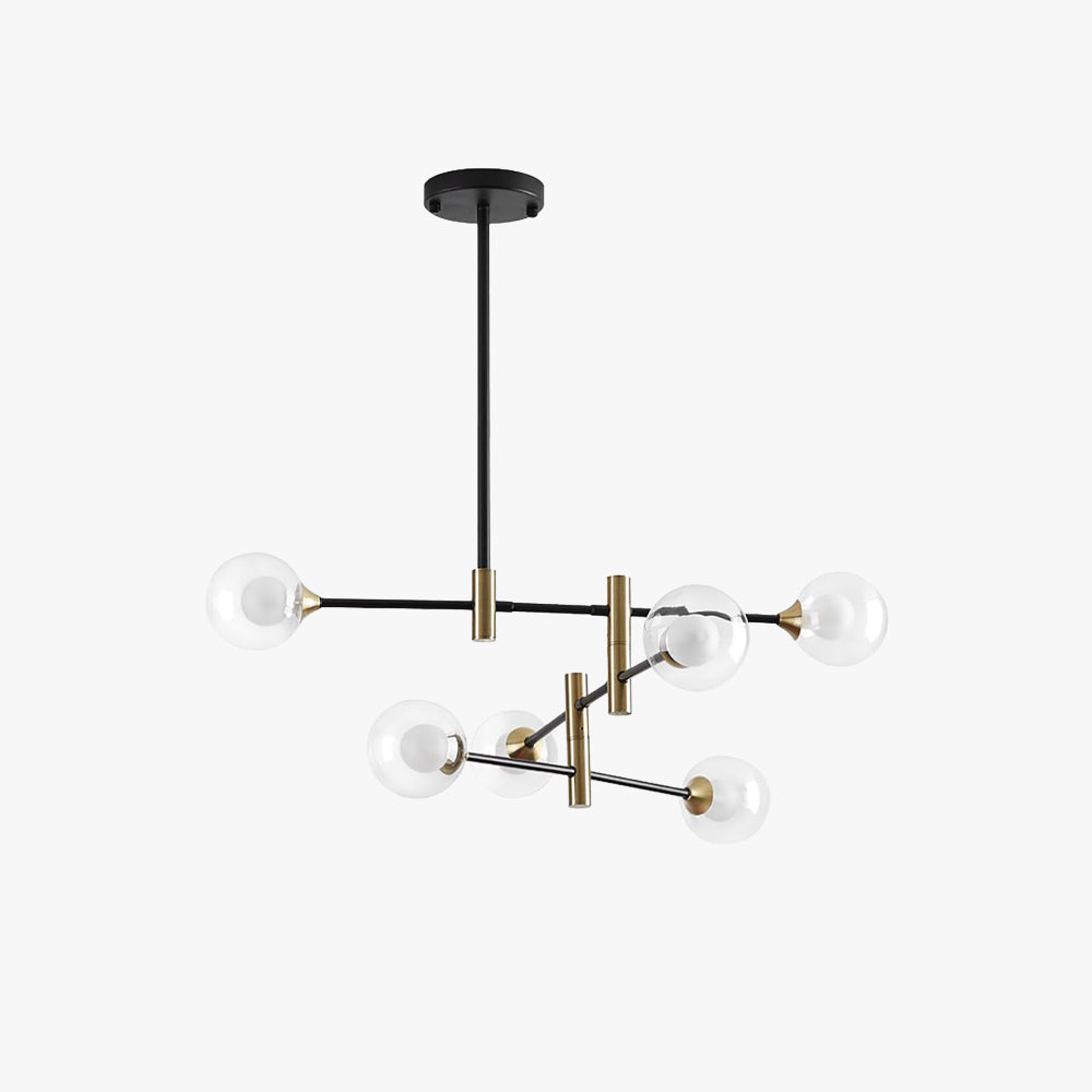 Lythara | Cascading Drop Silhouette Geometric Glass Globe Pendant Ceiling Light