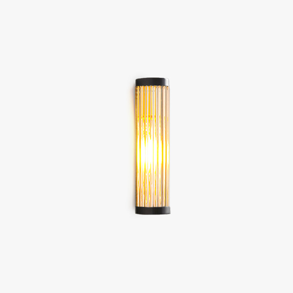 Zora | Contemporary Semi Cylindrical Glass Shade Outdoor Wall Light