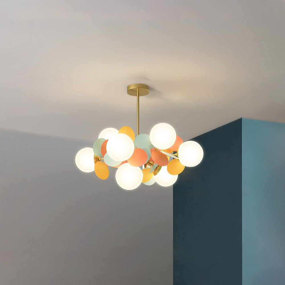 Florian | Luxury Geometric Branch Design Glass Orb Chandelier