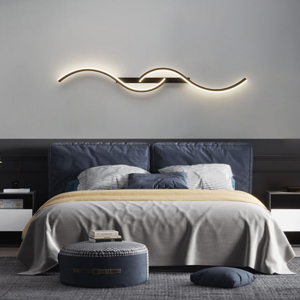 Althun | Modern Sinuous Wave Silhouette Metal Wall Light