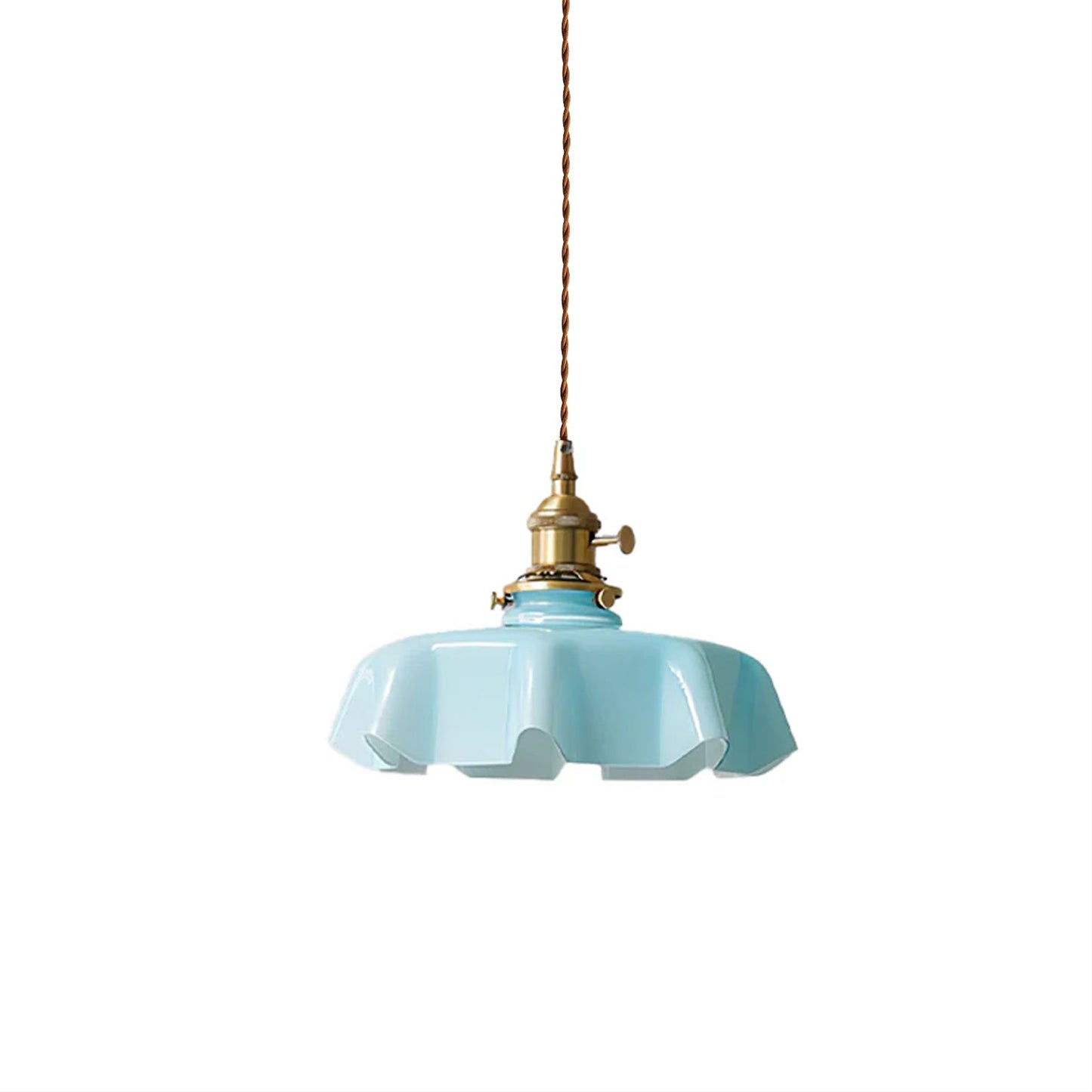 Kelvarna | Vintage Pleated Glass Fluted Pendant Light