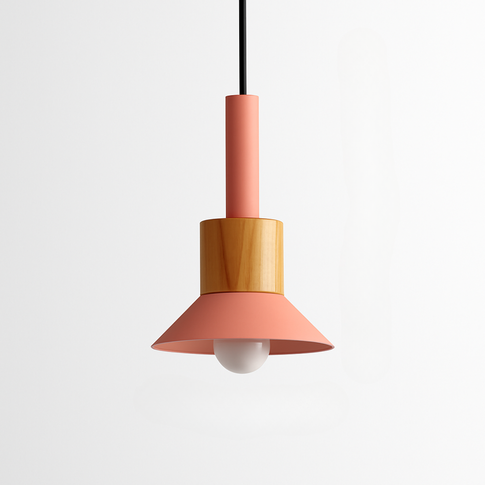 Briventa | Nordic Geometric Wood Metal Modern Pendant Ceiling Light