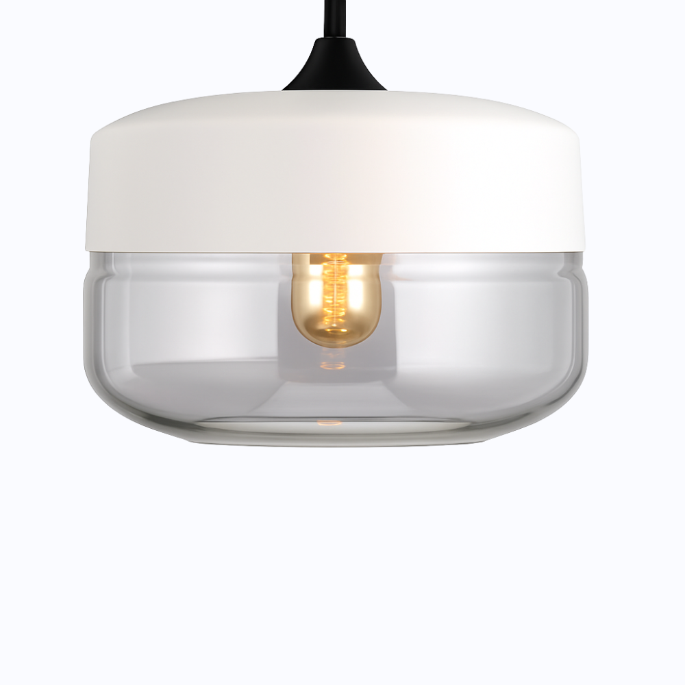 Verphine | Modern Industrial Glass Metal Loft Pendant Light