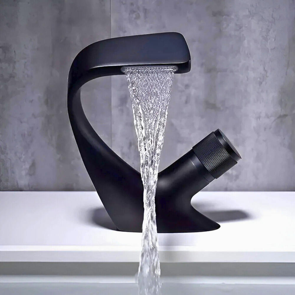 Cascata | Modern Waterfall Bathroom Basin Mixer Tap with Single Handle Control