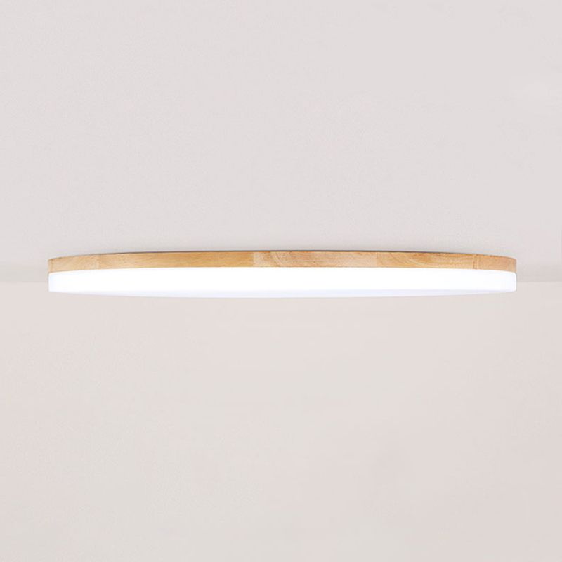Aevum | Oval Scandinavian Oak Flush Mount Ceiling Light
