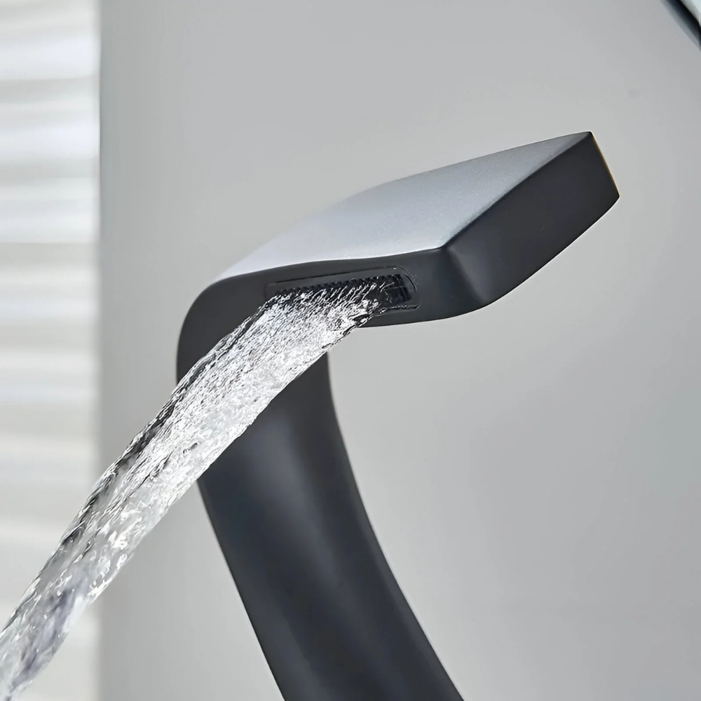 Cascata | Modern Waterfall Bathroom Basin Mixer Tap with Single Handle Control