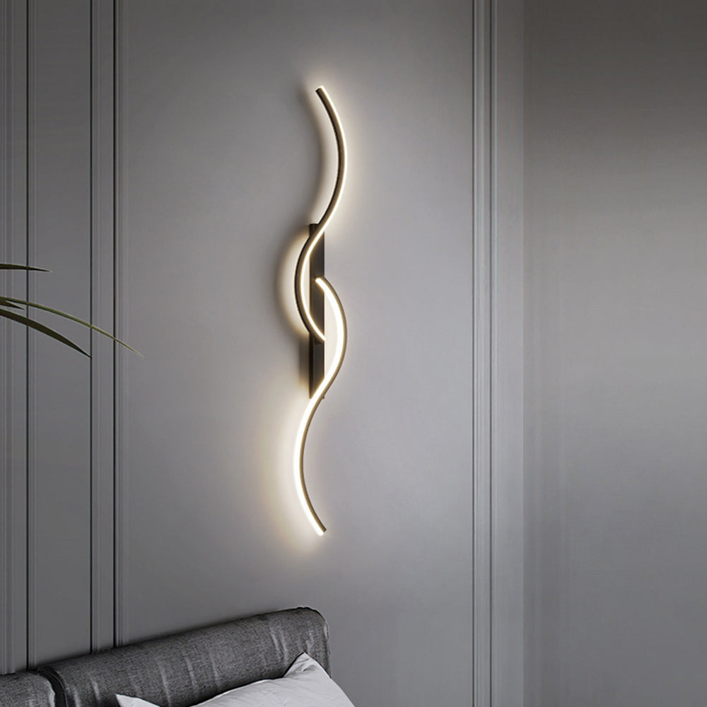 Althun | Modern Sinuous Wave Silhouette Metal Wall Light