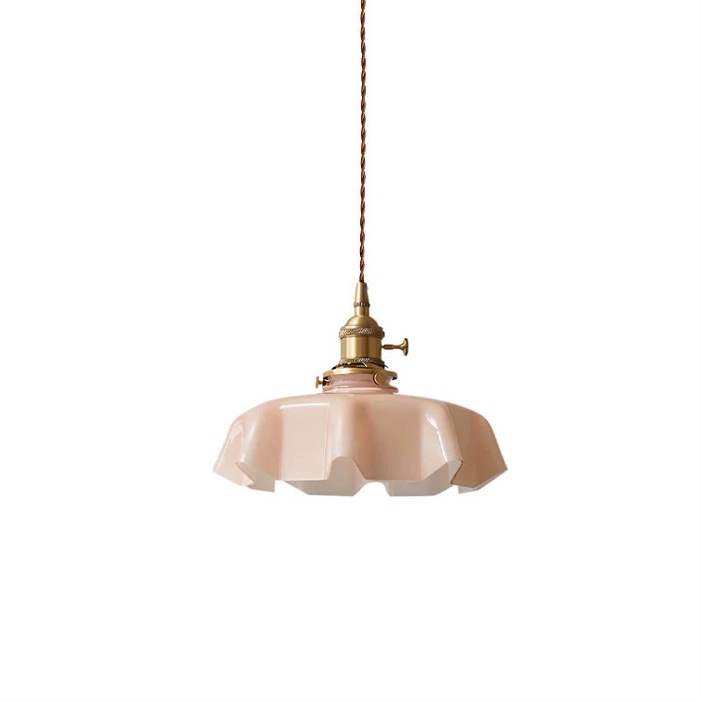 Kelvarna | Vintage Pleated Glass Fluted Pendant Light