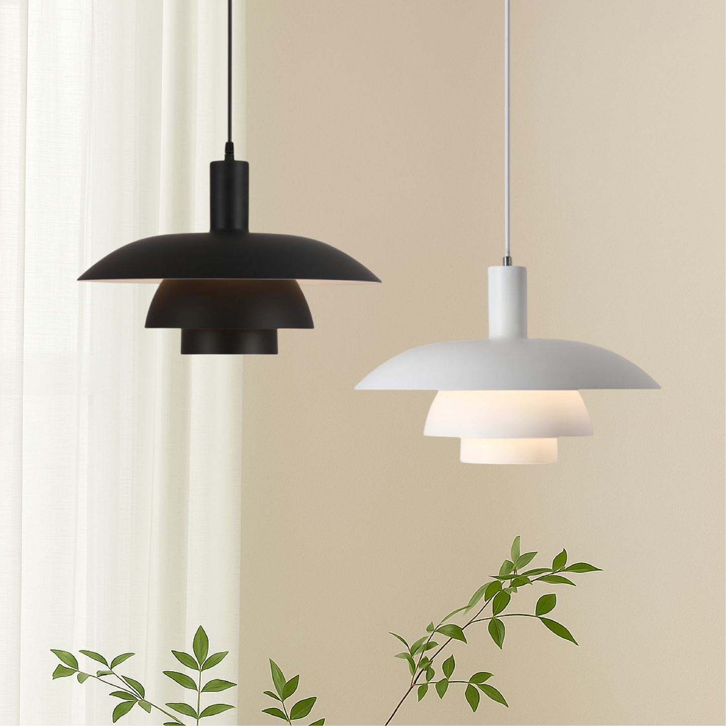 Dania | Minimalist Danish Style Layered Metal Pendant Light