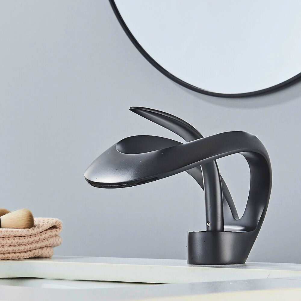 Elara | Artistic Bathroom Basin Mixer Tap with Single Lever Control