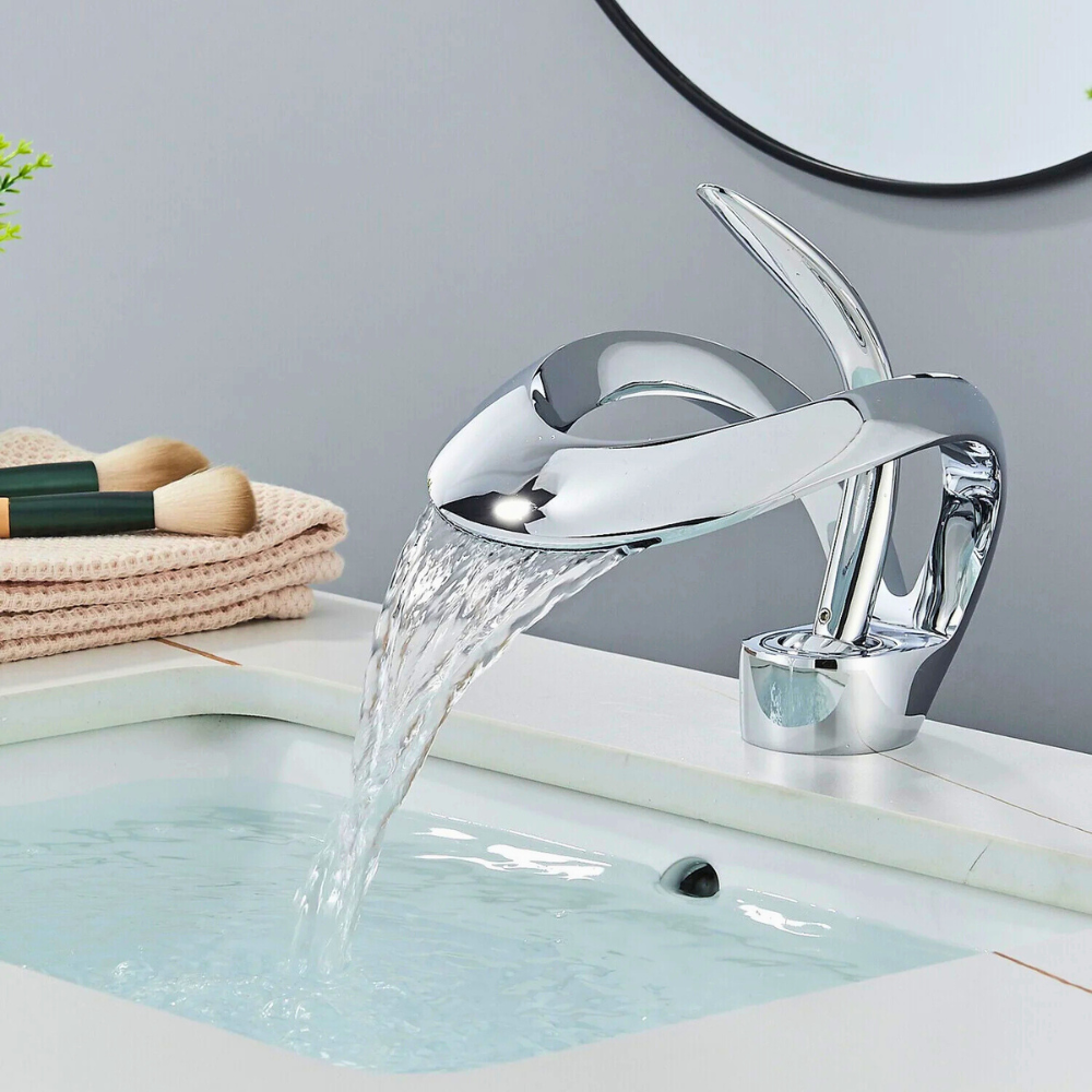 Elara | Artistic Bathroom Basin Mixer Tap with Single Lever Control