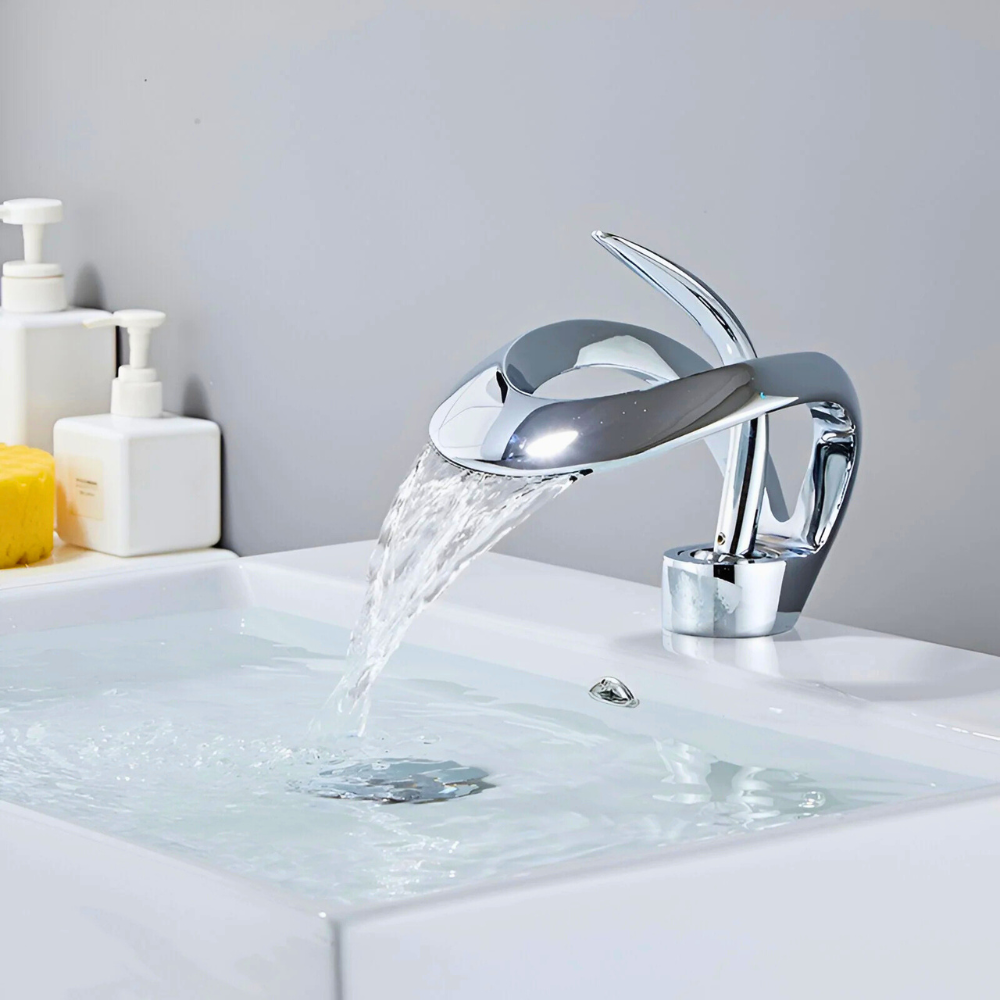Elara | Artistic Bathroom Basin Mixer Tap with Single Lever Control