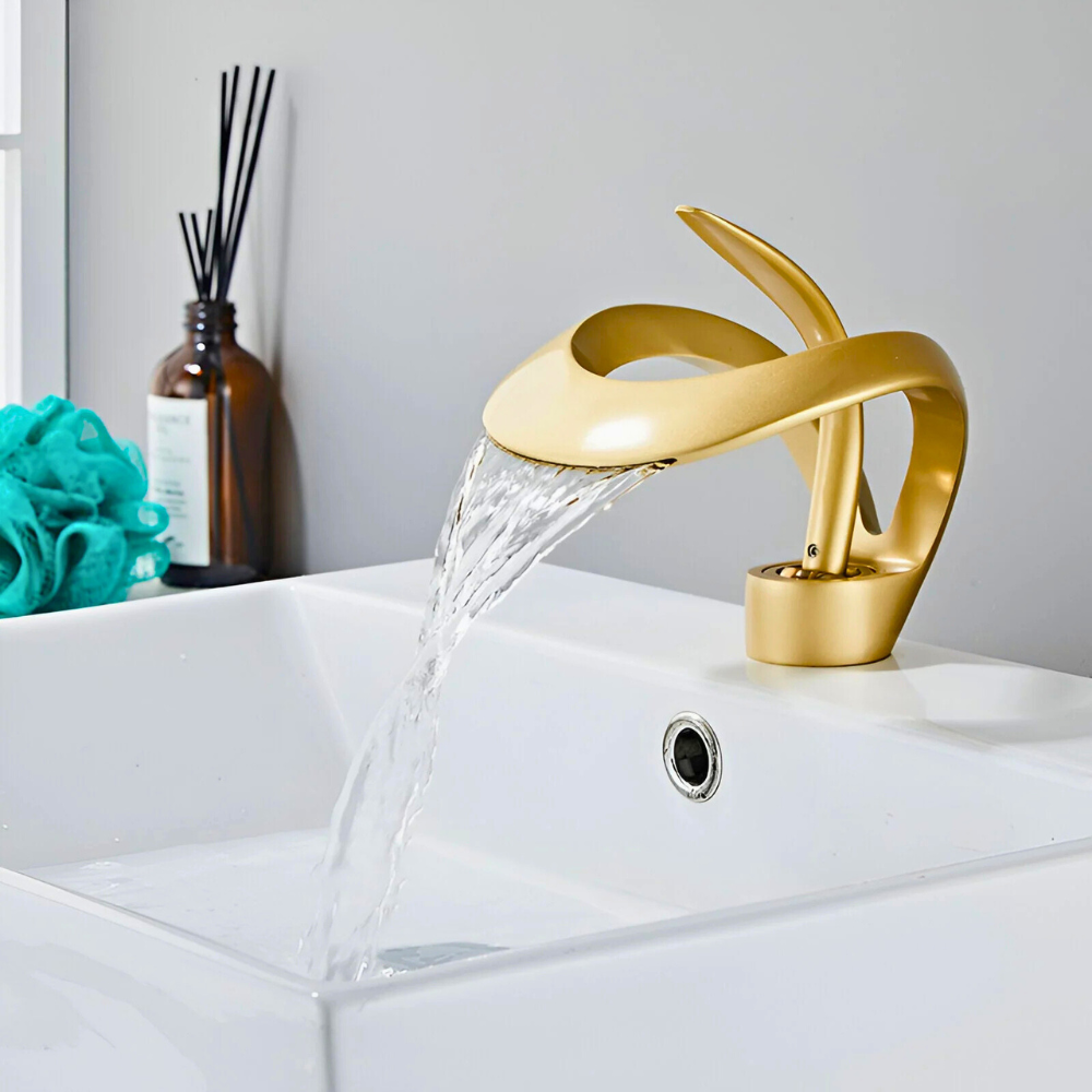 Elara | Artistic Bathroom Basin Mixer Tap with Single Lever Control