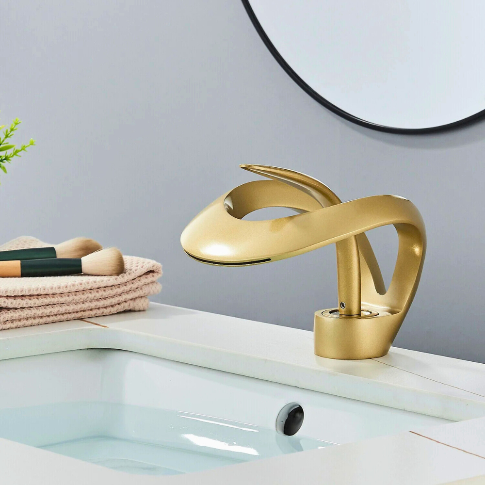 Elara | Artistic Bathroom Basin Mixer Tap with Single Lever Control