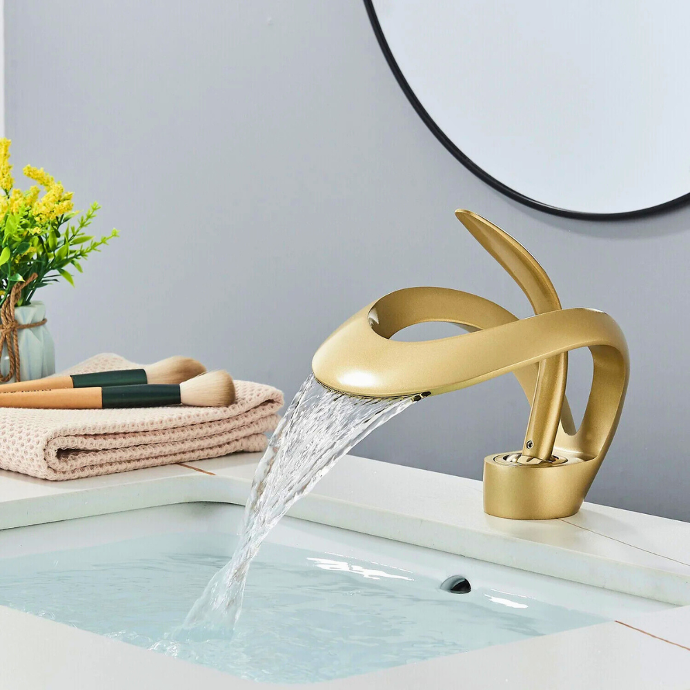 Elara | Artistic Bathroom Basin Mixer Tap with Single Lever Control