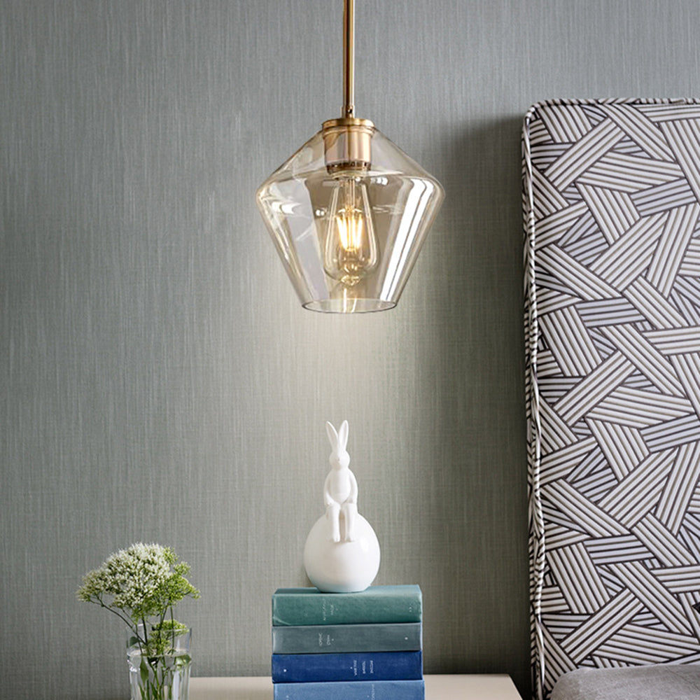 Niris | Nordic Diamond Shaped Geometric Glass Pendant Light