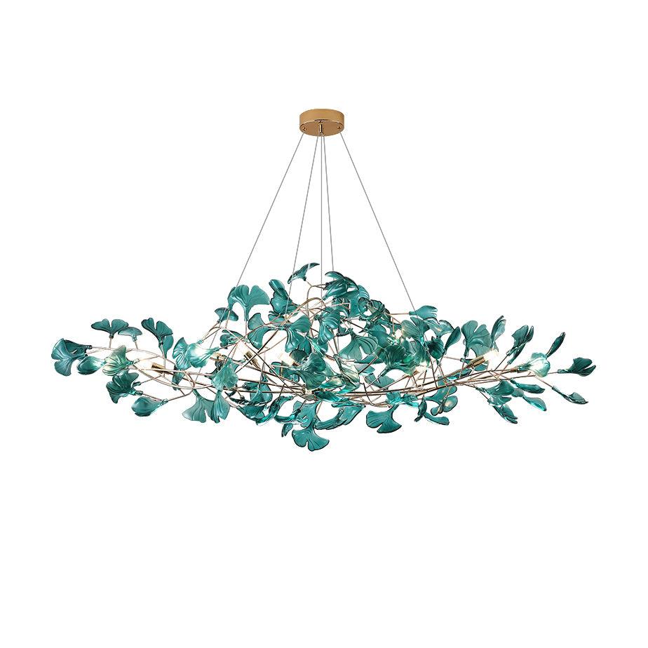 Solasvren | Ginkgo Leaf Acrylic Organic Canopy Sculptural Chandelier