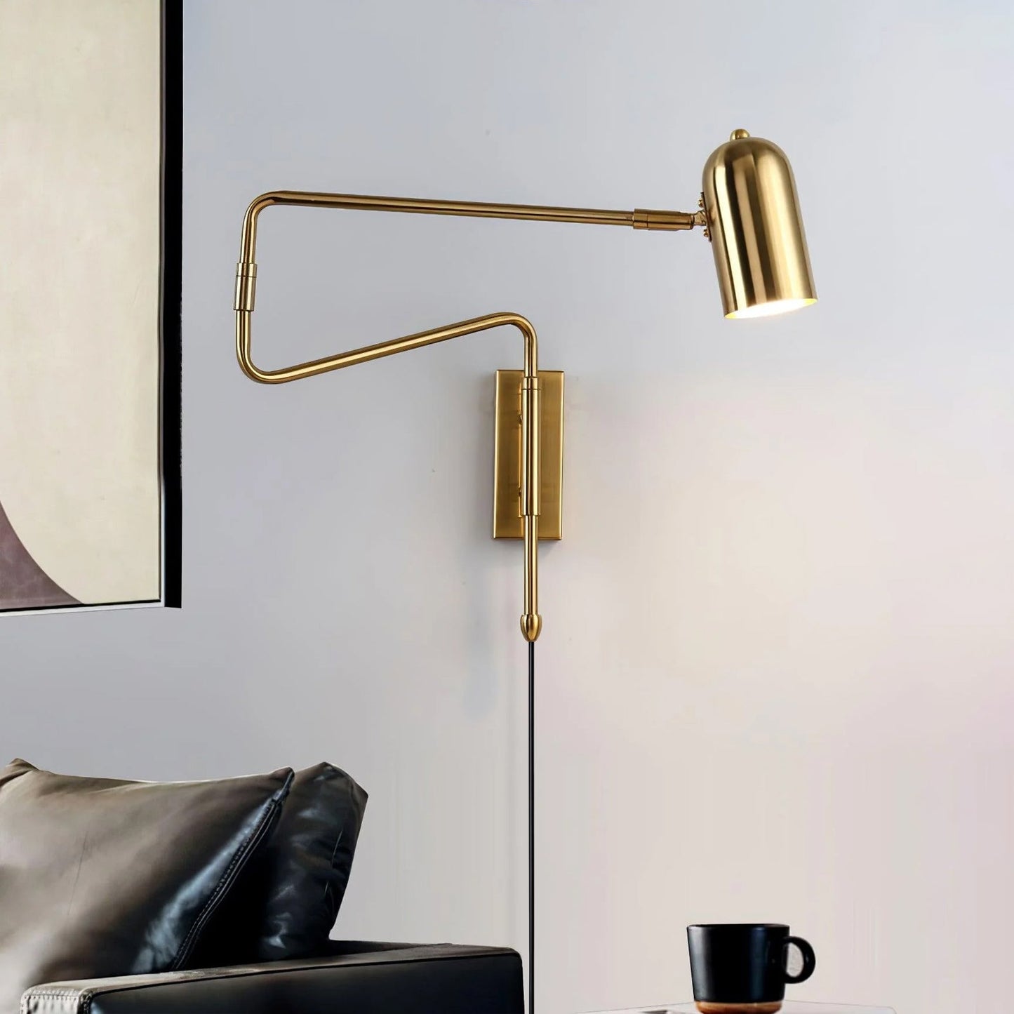 Kelsigore | Minimalist Swing Arm Rotatable Geometric Functional Wall Light