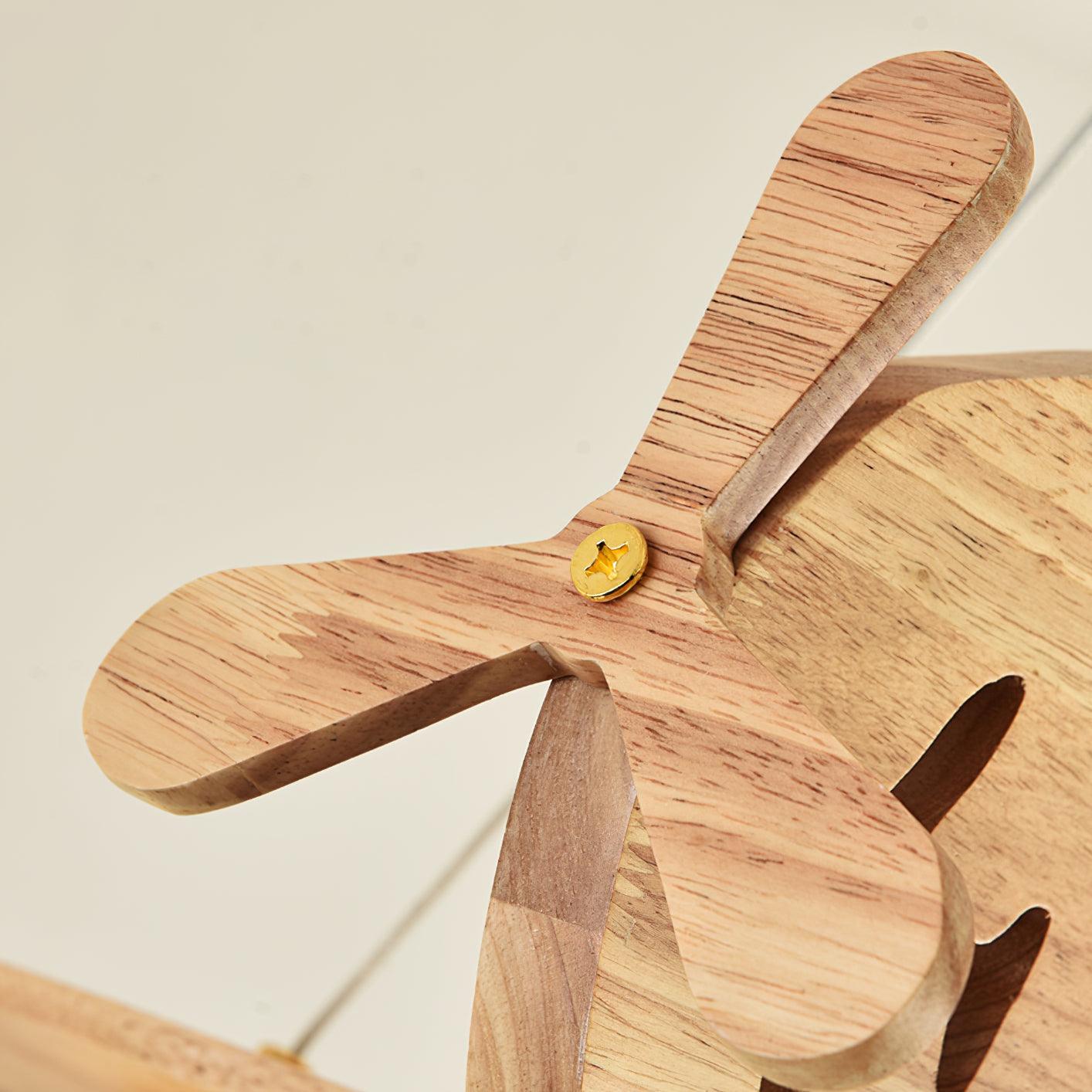 Tethelis | Airplane Shaped Timber Artful Glass Globe Pendant Light