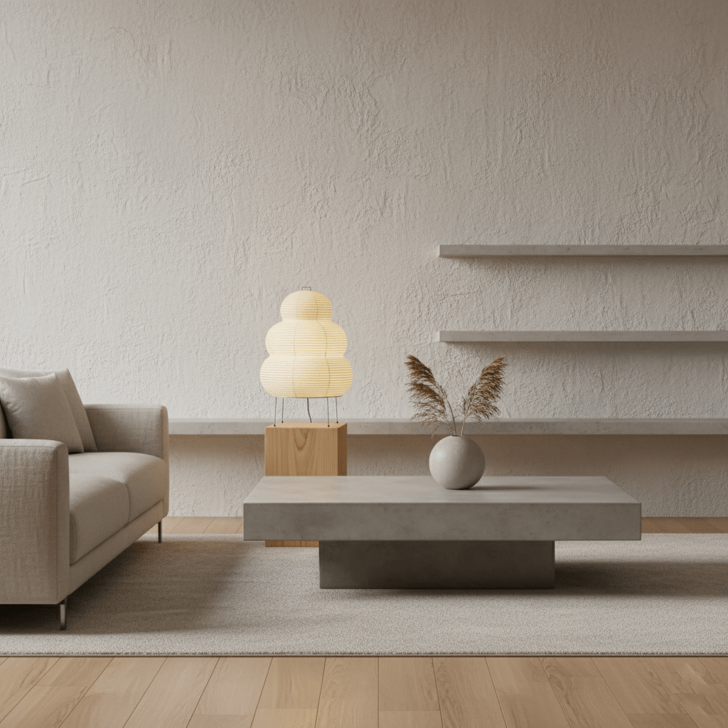 Kryntaleo | Japanese Ribbed Bamboo Silhouette Oriental Accent Table Lamp