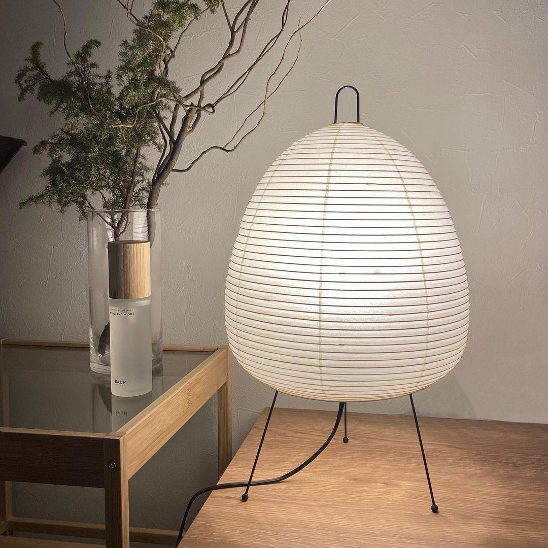 Kryntaleo | Japanese Ribbed Bamboo Silhouette Oriental Accent Table Lamp