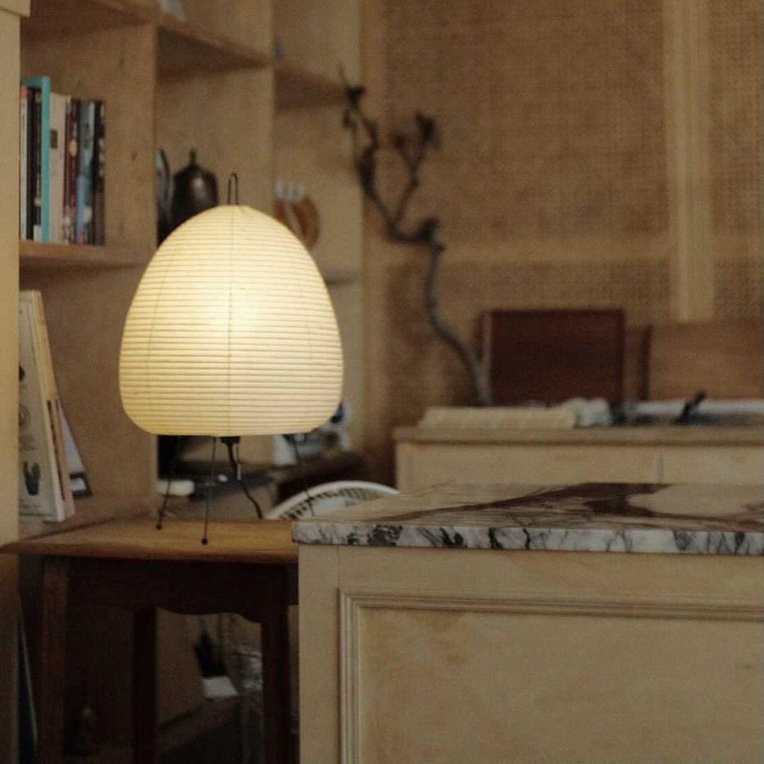 Kryntaleo | Japanese Ribbed Bamboo Silhouette Oriental Accent Table Lamp