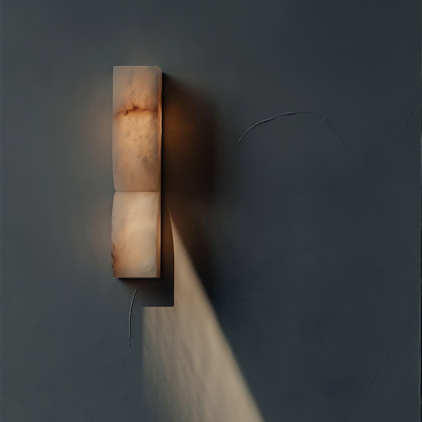 Marbrisso | Minimalist Carved Alabaster Stone Wall Light