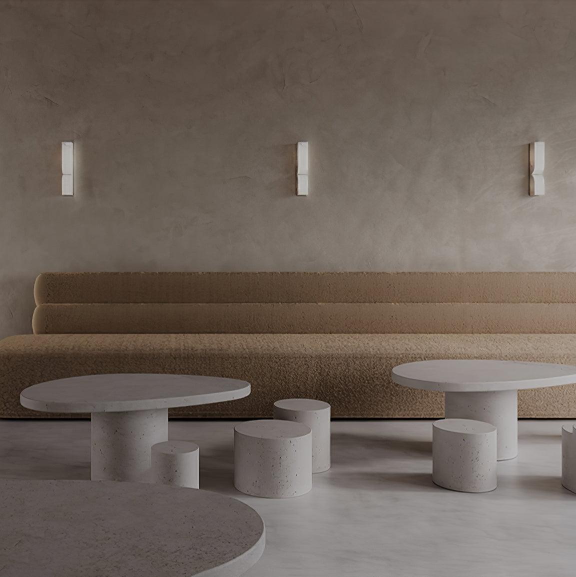 Marbrisso | Minimalist Carved Alabaster Stone Wall Light