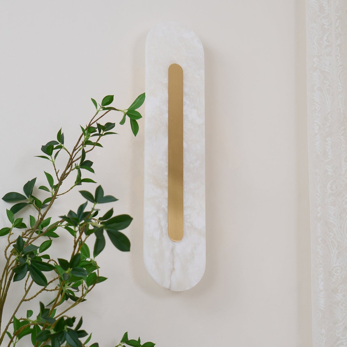 Corinthia | Alabaster Cylindrical Translucent Stone Wall Light