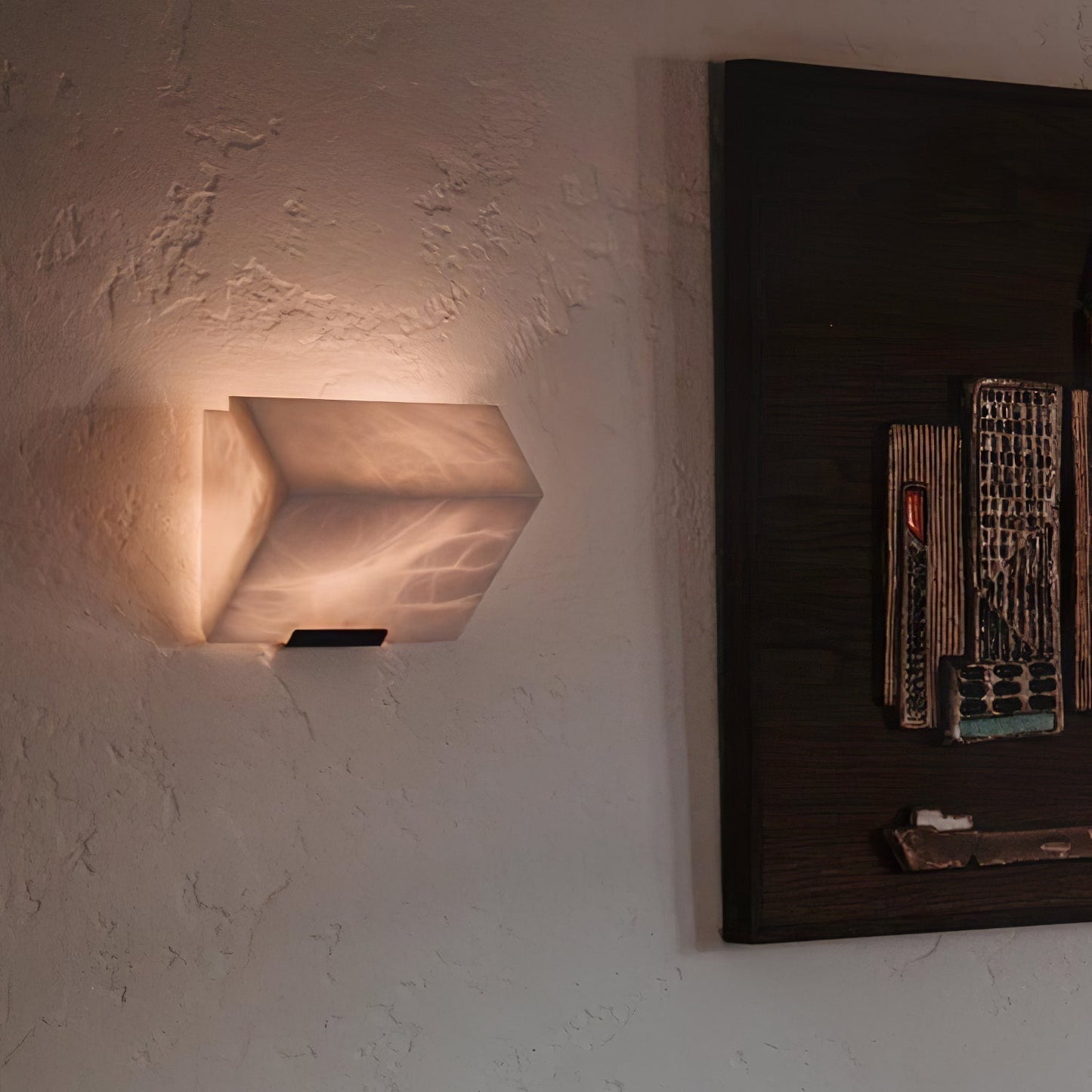 Luvidior | Architectural Column Alabaster Stone Blocks Wall Light