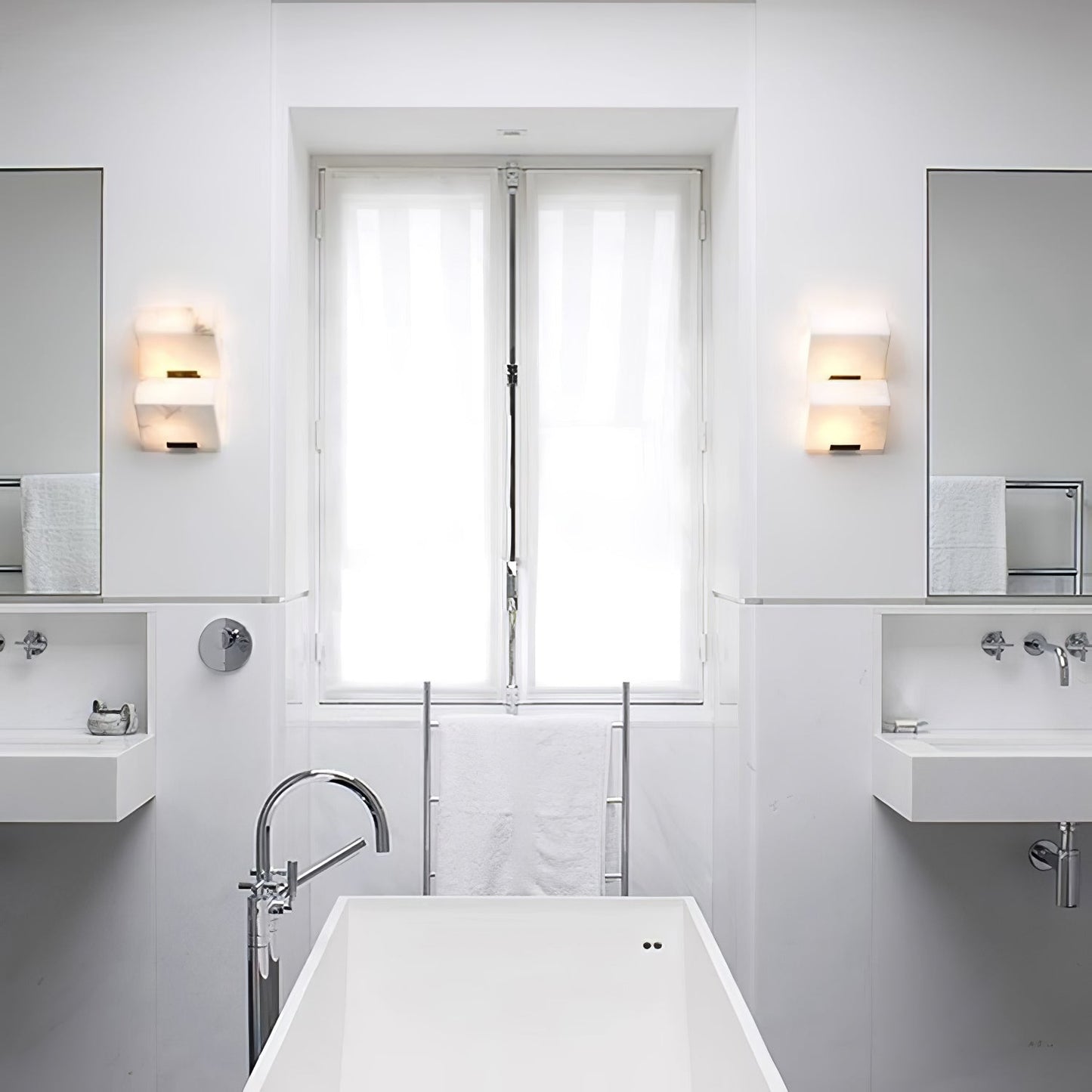 Luvidior | Architectural Column Alabaster Stone Blocks Wall Light