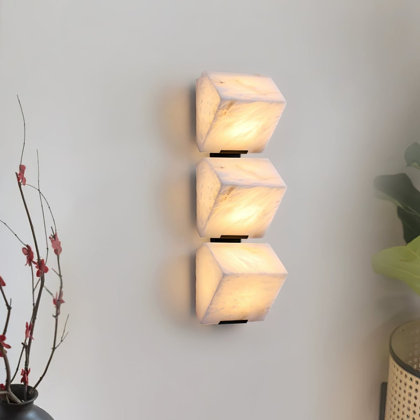 Luvidior | Architectural Column Alabaster Stone Blocks Wall Light