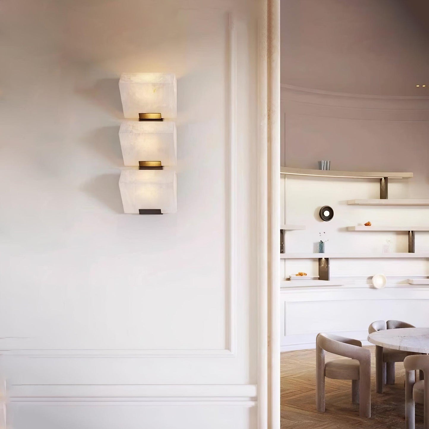 Luvidior | Architectural Column Alabaster Stone Blocks Wall Light