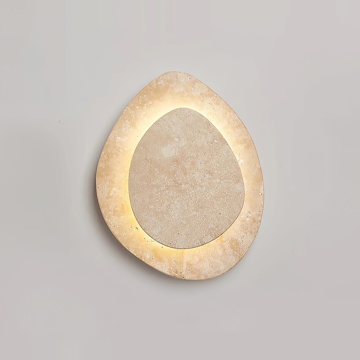 Alavari | Travertine Stone Scalloped Sculptural Art Wall Light