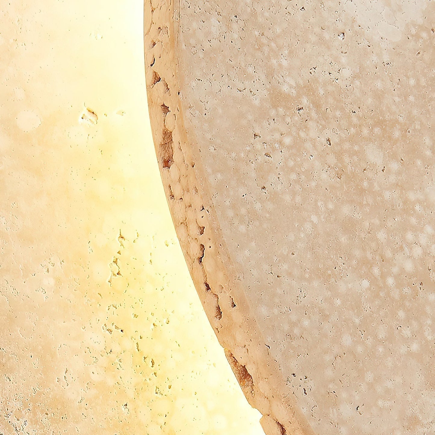 Alavari | Travertine Stone Scalloped Sculptural Art Wall Light