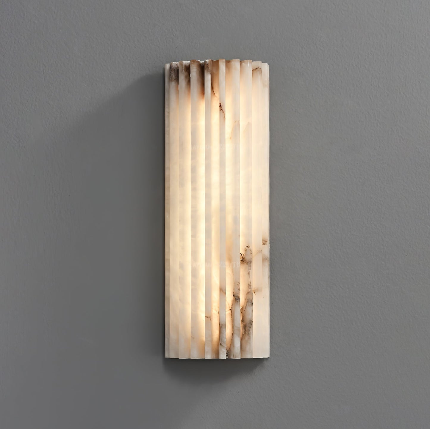 Orcari | Elegant Rectangular Alabaster Stone Wall Light