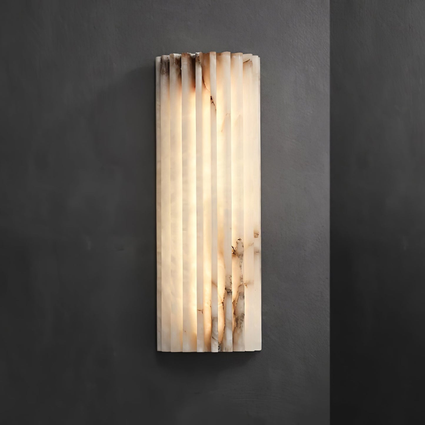 Orcari | Elegant Rectangular Alabaster Stone Wall Light