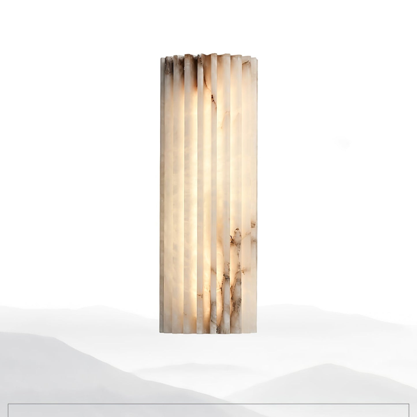 Orcari | Elegant Rectangular Alabaster Stone Wall Light