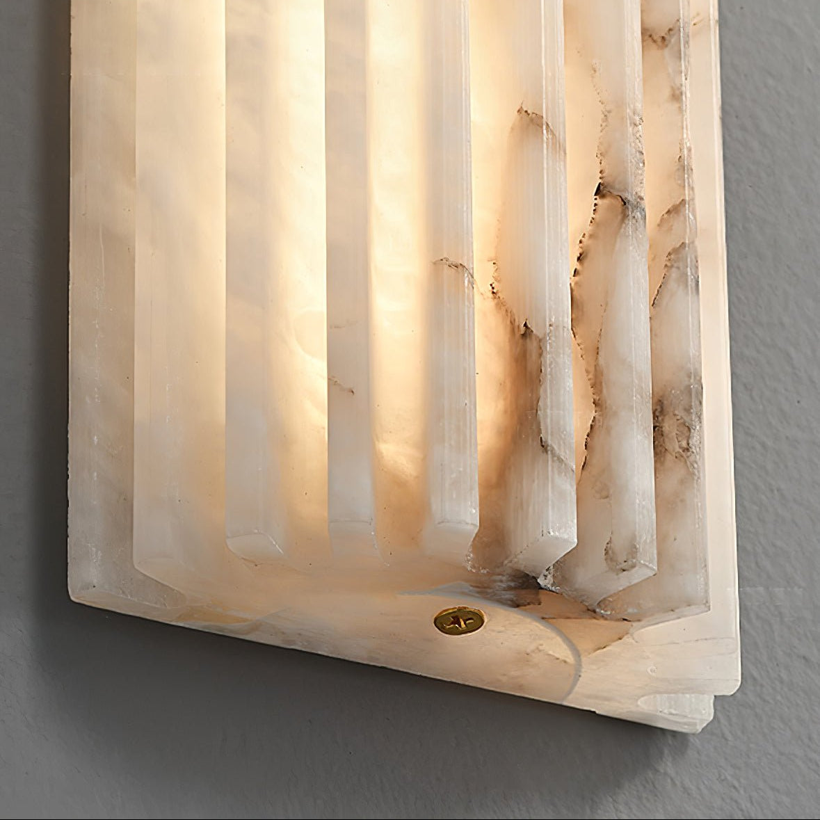 Orcari | Elegant Rectangular Alabaster Stone Wall Light
