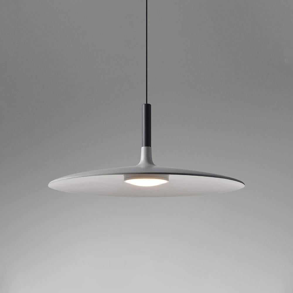 Thaloric | Minimalist Industrial Aluminum Flat Disc Pendant Light