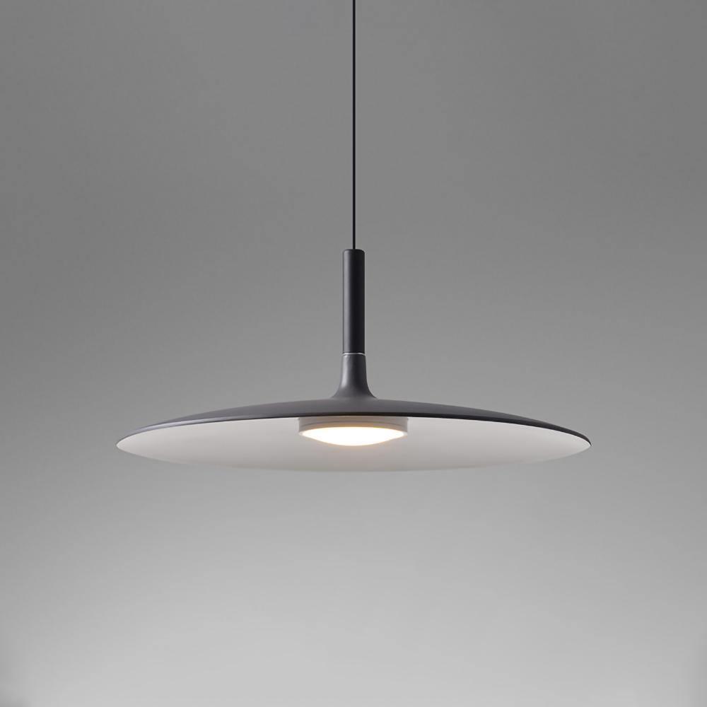 Thaloric | Minimalist Industrial Aluminum Flat Disc Pendant Light