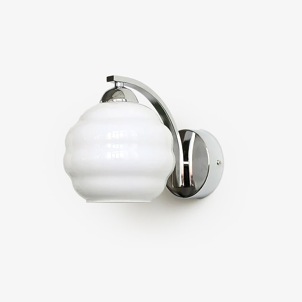 Thryndol | Ribbed Glass Globe Vintage Wall Light