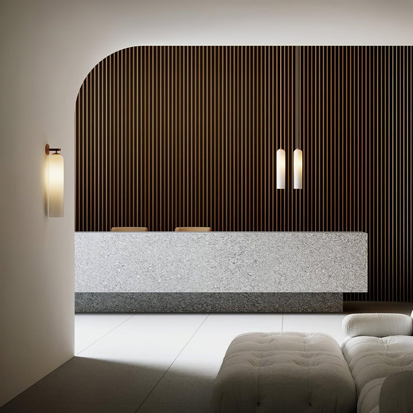 Luvia | Elegant Cylindrical Art Deco Glass Wall Light