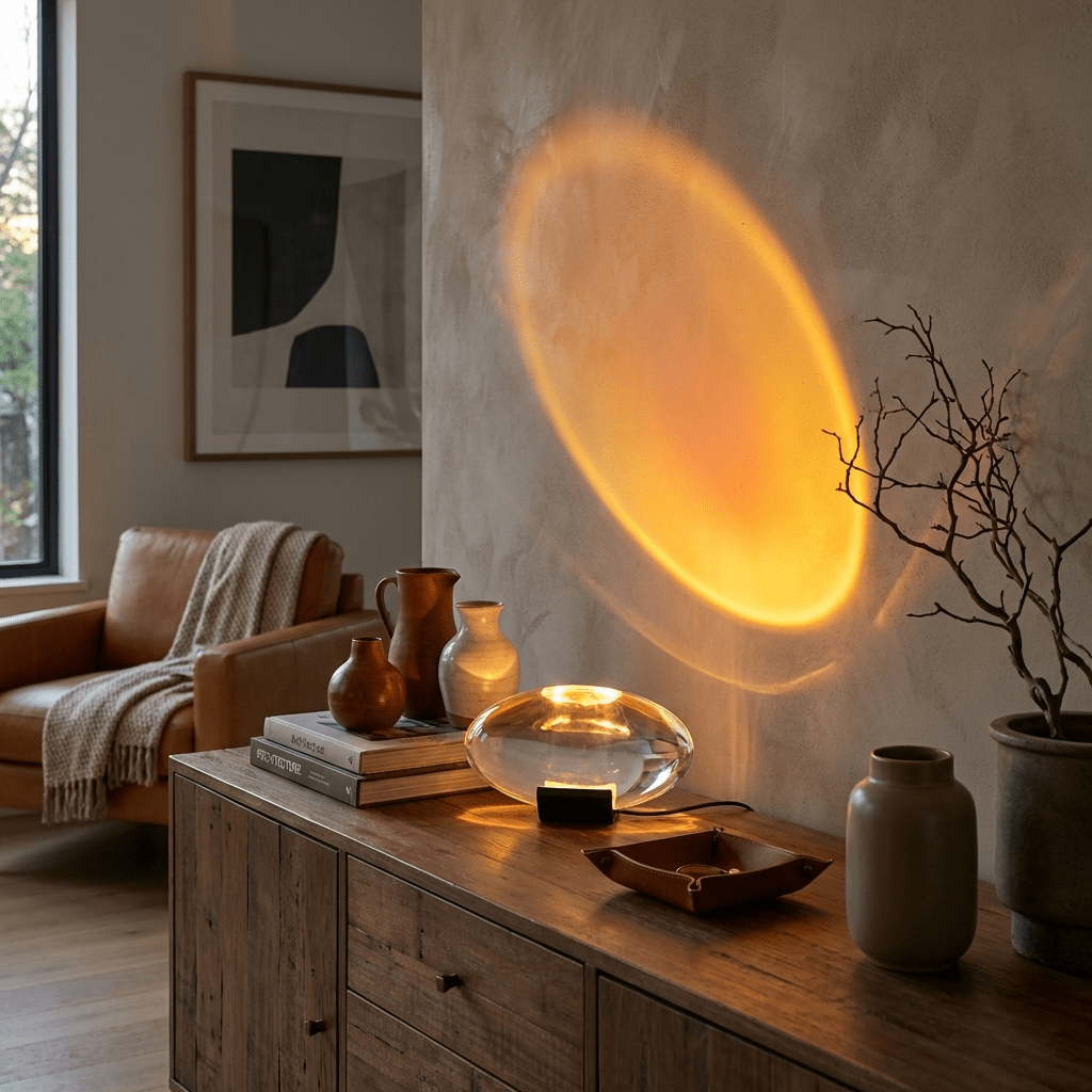 Vaelenoe | Sculptural Oval Crystal Stone Table Lamp