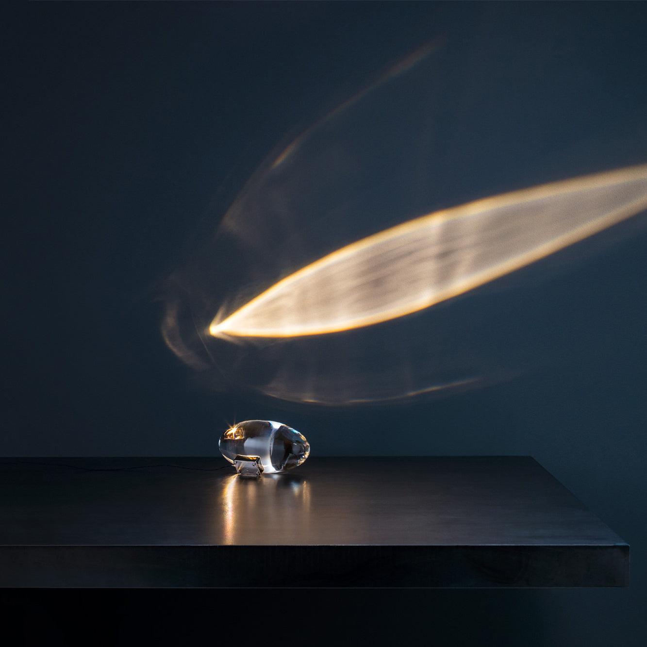 Vaelenoe | Sculptural Oval Crystal Stone Table Lamp