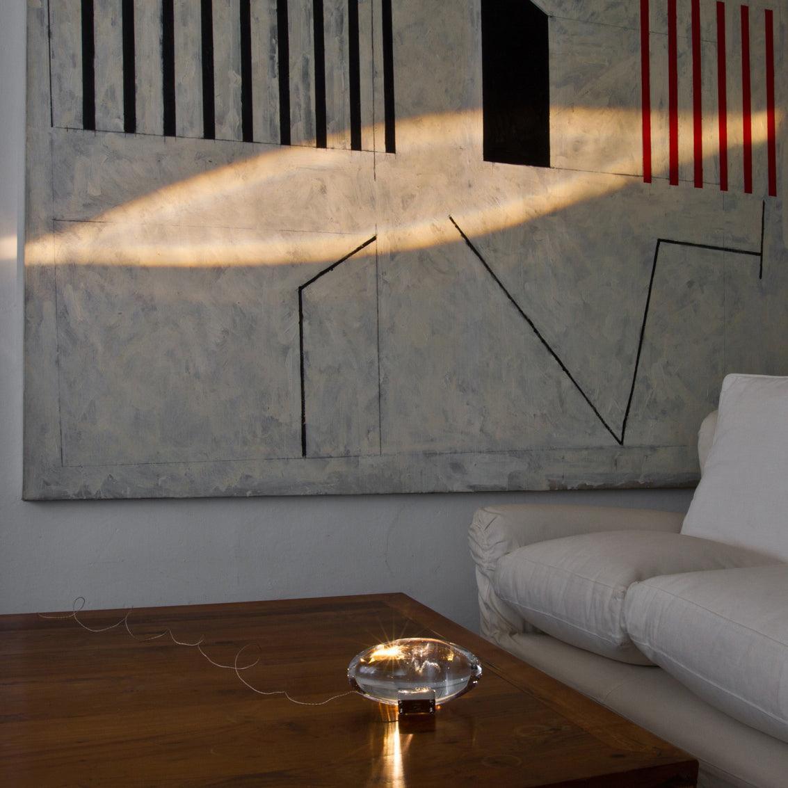 Vaelenoe | Sculptural Oval Crystal Stone Table Lamp