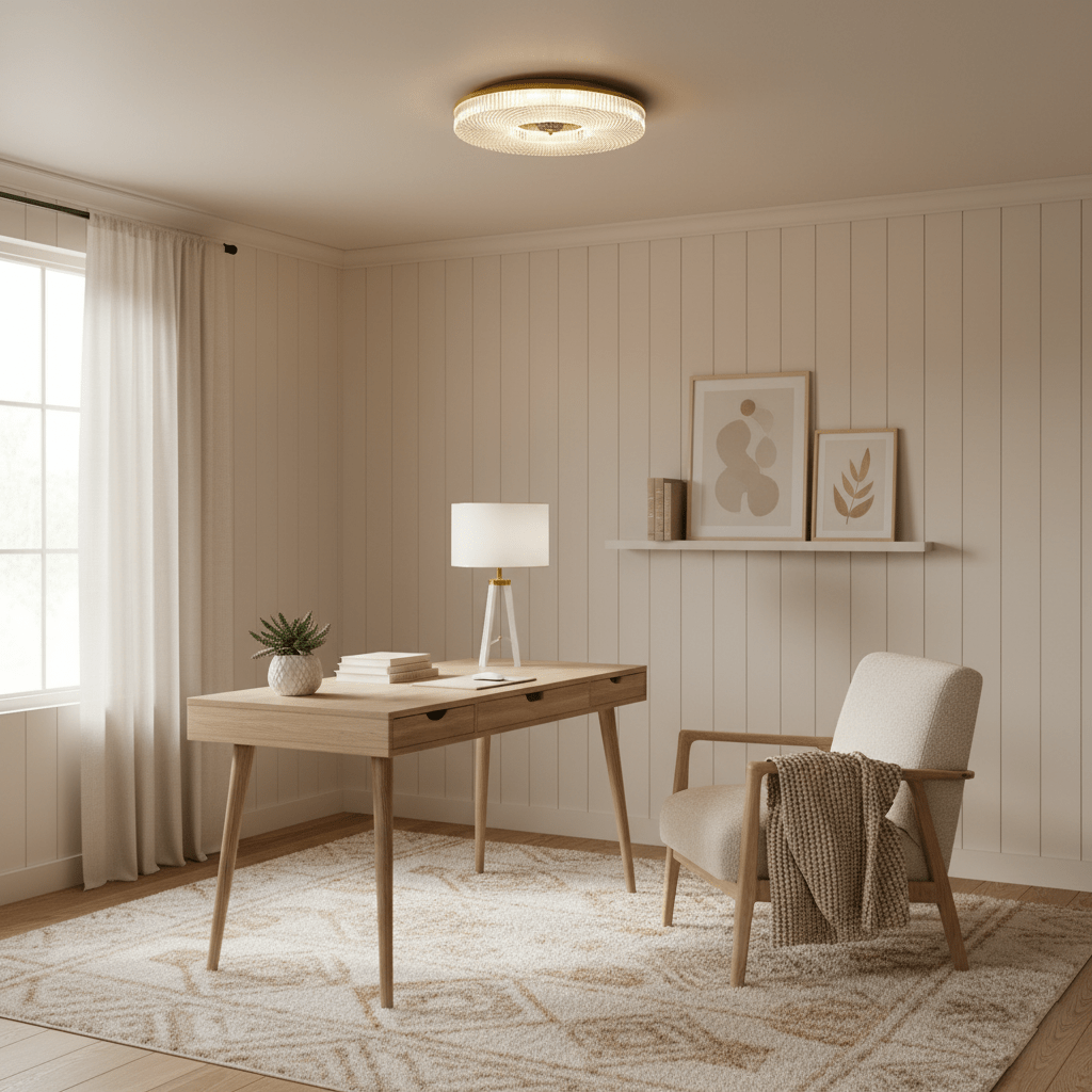 Corissam | Slim Disc Contemporary Geometric Surface Mounted Ceiling Light