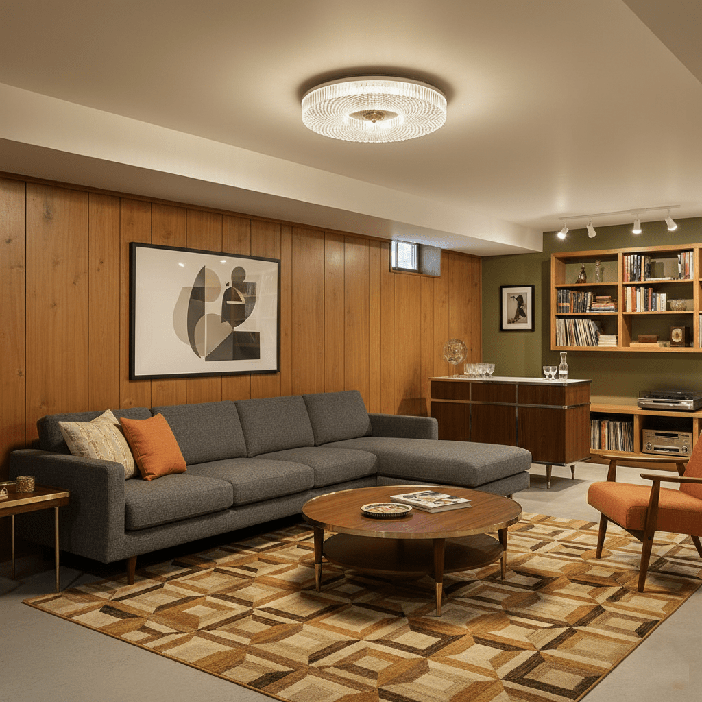 Corissam | Slim Disc Contemporary Geometric Surface Mounted Ceiling Light