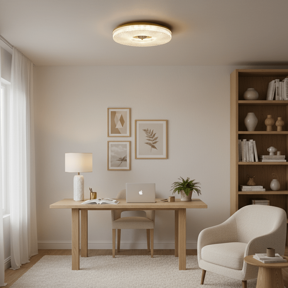 Corissam | Slim Disc Contemporary Geometric Surface Mounted Ceiling Light