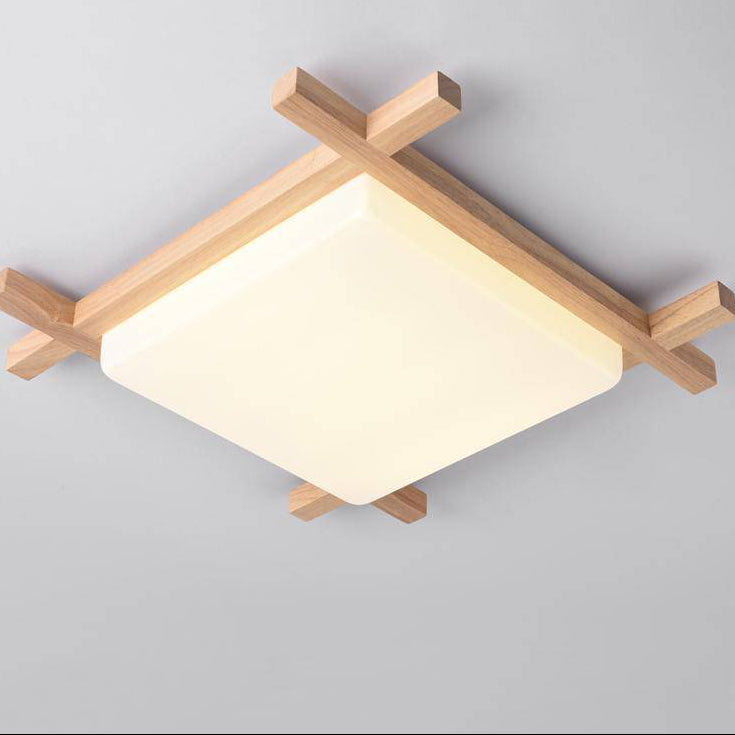 Tasmarith | Nordic Linear Block Wood Ceiling Light Fixture